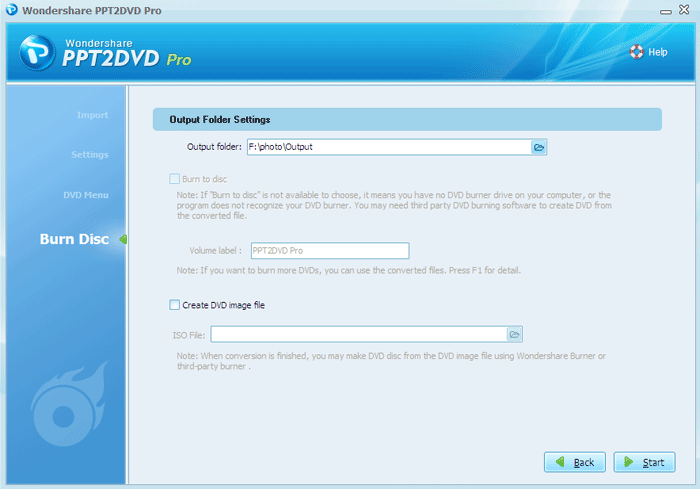 Publish as DVD movie